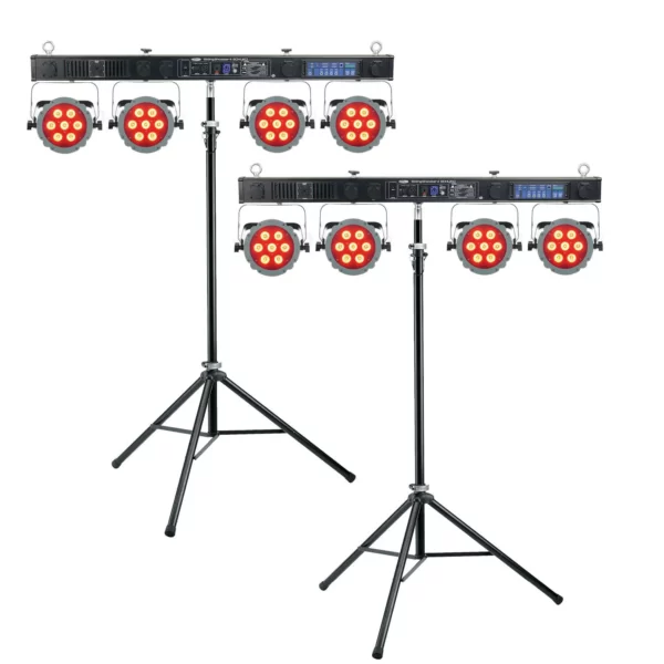 Verlichtingsset Double (8x Showtec LED Par Q4)